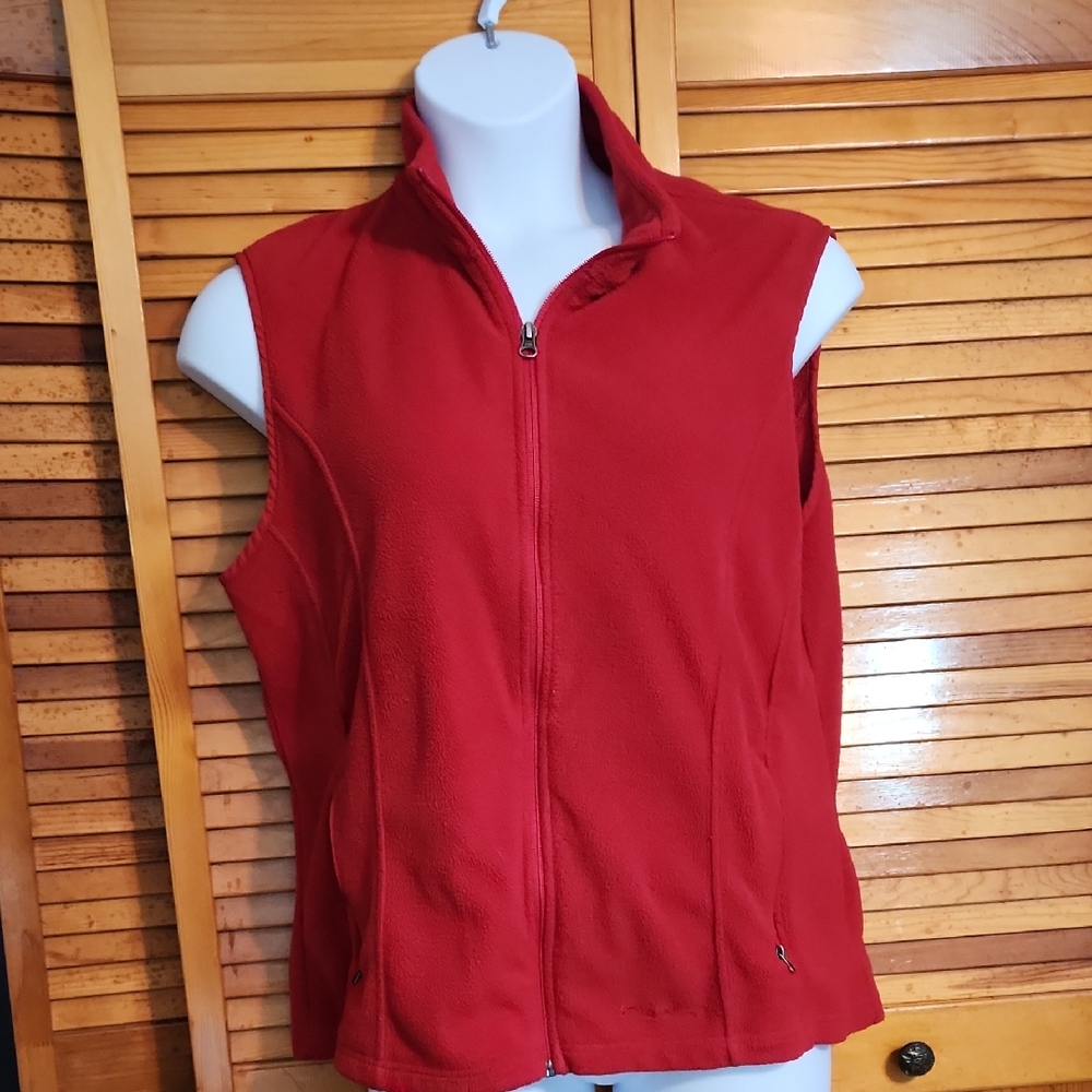 Women's Red Fleece Vest